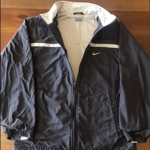 Nike Youth Large Jacket Gray With Yellow Swoosh Clean NICE
